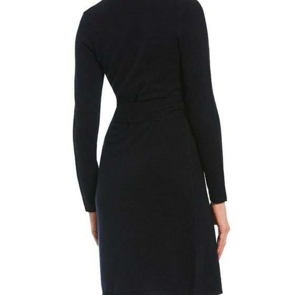 NWT Antonio Melani Cashmere Black TINA Wrap Casual Dress - Picture 3 of 4